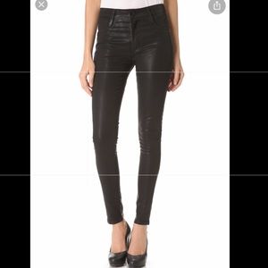 James Coated Black Skinny Jeans
